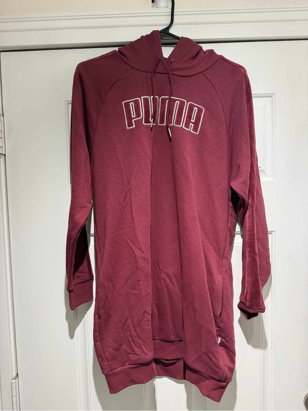Puma Women's Crewneck Hoodie Dress - Burgundy